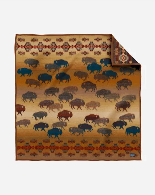 Pendleton Prairie Rush Hour Throw Brown Buffalo weis-western-wear