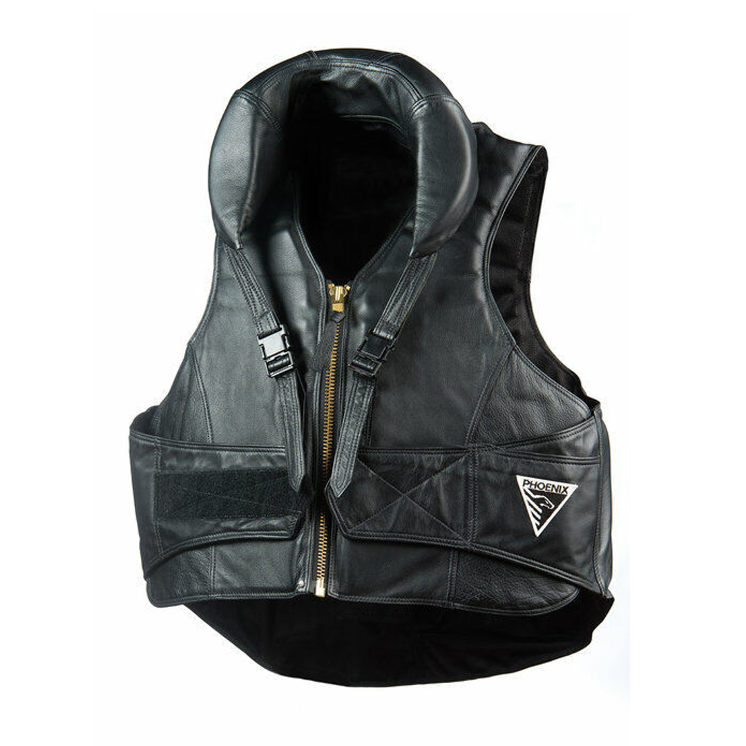 Phoenix Rodeo Finalist Vest Black Leather