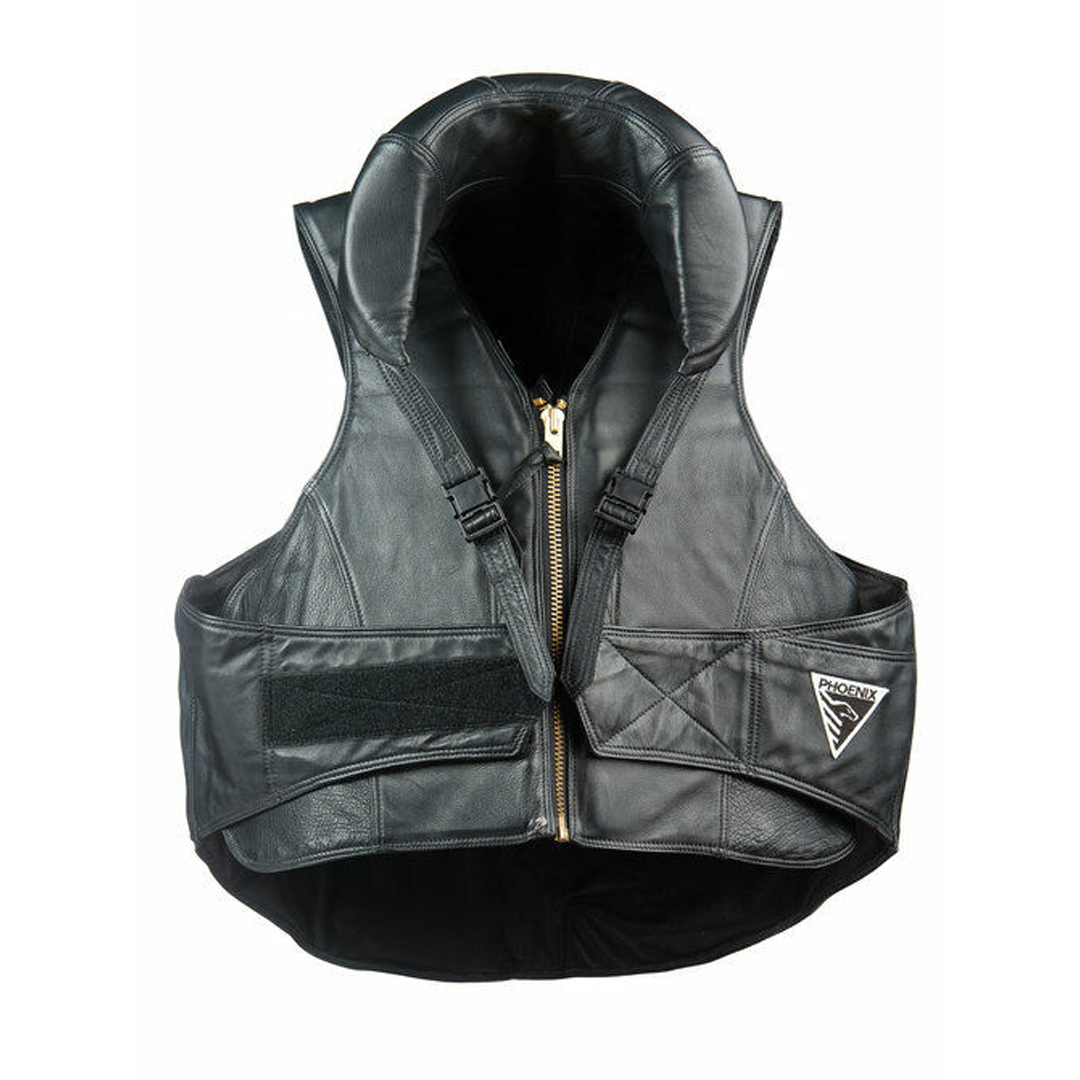 Phoenix Rodeo Finalist Vest Black Leather