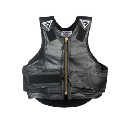 Phoenix Rough Rider Rodeo Vest - Black Leather 1014