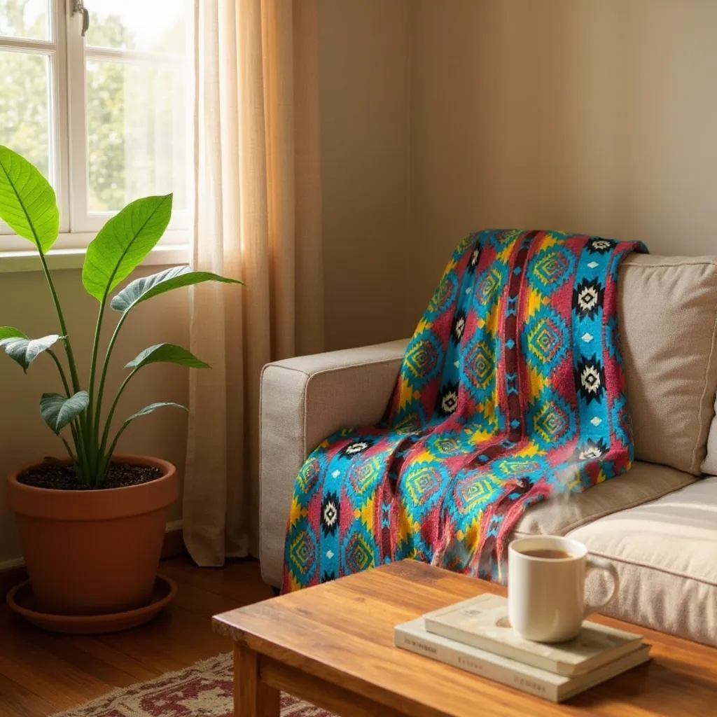 Nativo Throw Sherpa Blanket weis-western-wear