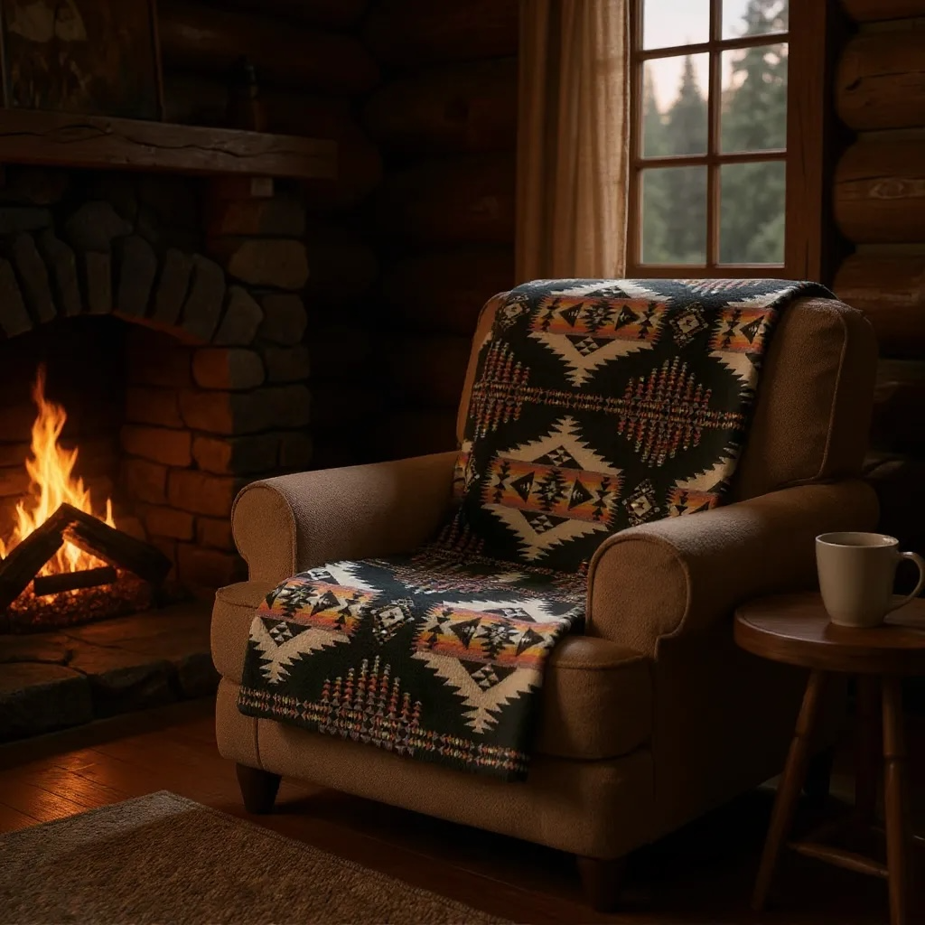 Nativo Throw Sherpa Blanket weis-western-wear