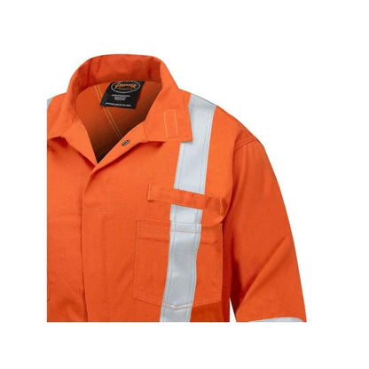 Pioneer Women's 2–Tone Poly/Cotton Safety Coveralls – Orange/Navy weis-western-wear