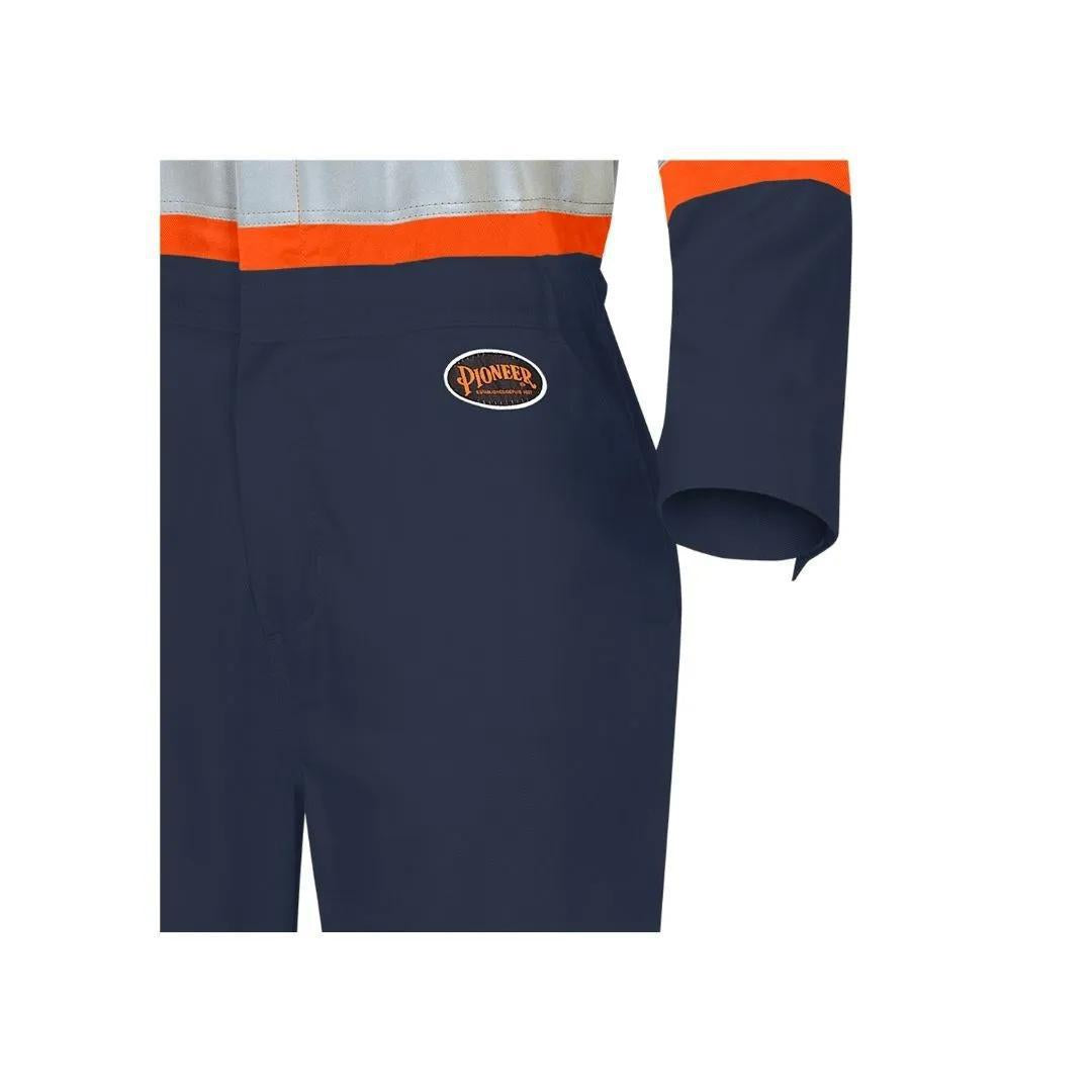 Pioneer Women's 2–Tone Poly/Cotton Safety Coveralls – Orange/Navy weis-western-wear