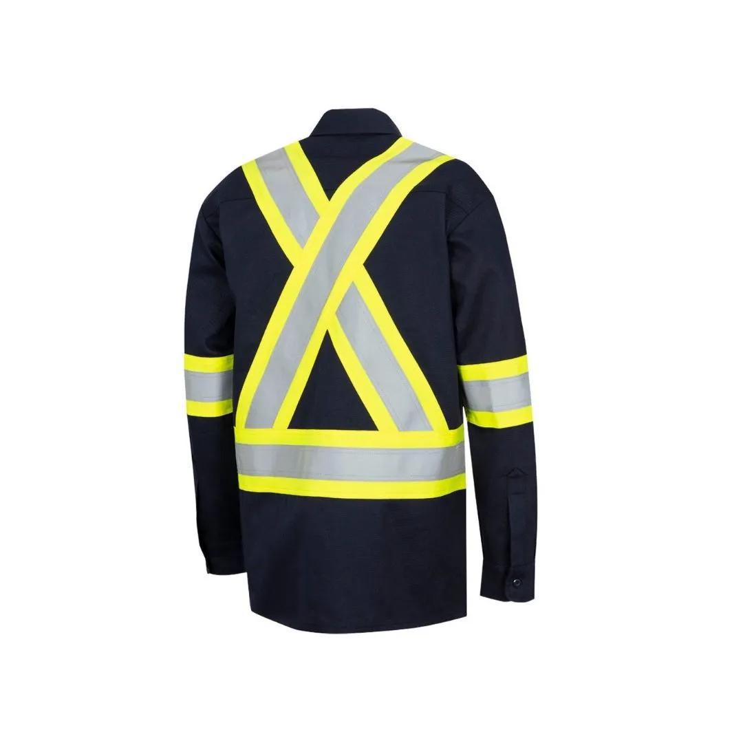 Pioneer Women's FR-Tech® Hi-Vis 88/12 7 oz FR/ARC–Rated Safety Shirt – Navy weis-western-wear