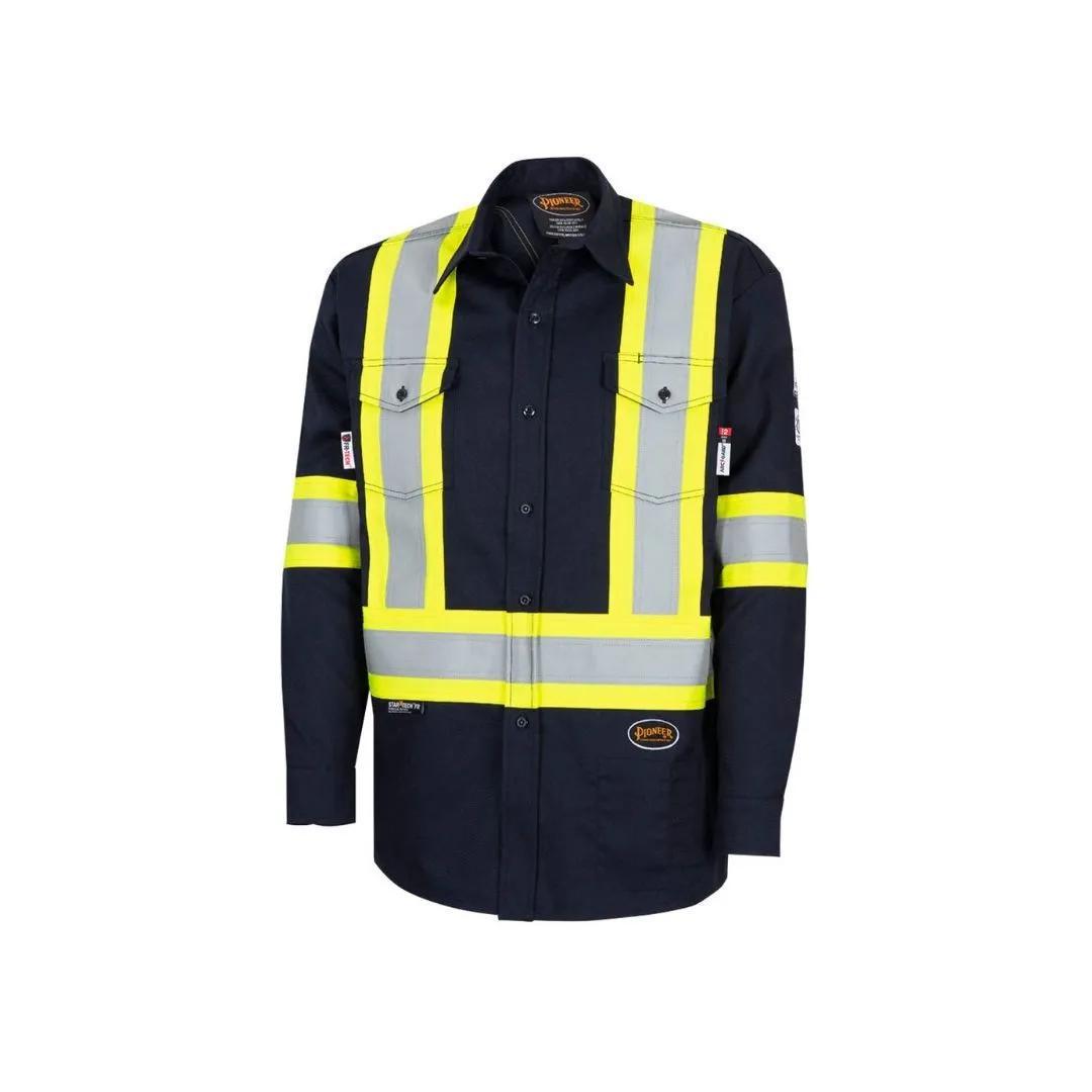 Pioneer Women's FR-Tech® Hi-Vis 88/12 7 oz FR/ARC–Rated Safety Shirt – Navy weis-western-wear
