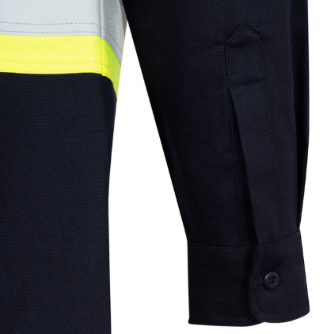 Pioneer Women's FR-Tech® Hi-Vis 88/12 7 oz FR/ARC–Rated Safety Shirt – Navy