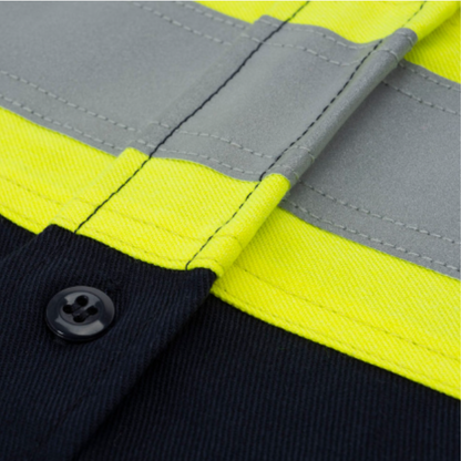 Pioneer Women's FR-Tech® Hi-Vis 88/12 7 oz FR/ARC–Rated Safety Shirt – Navy