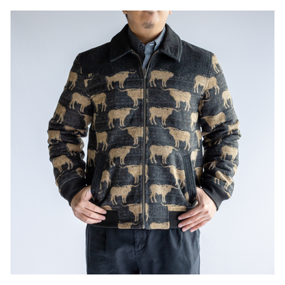 Powder River Men's Jacquard Wool Bomber Jacket