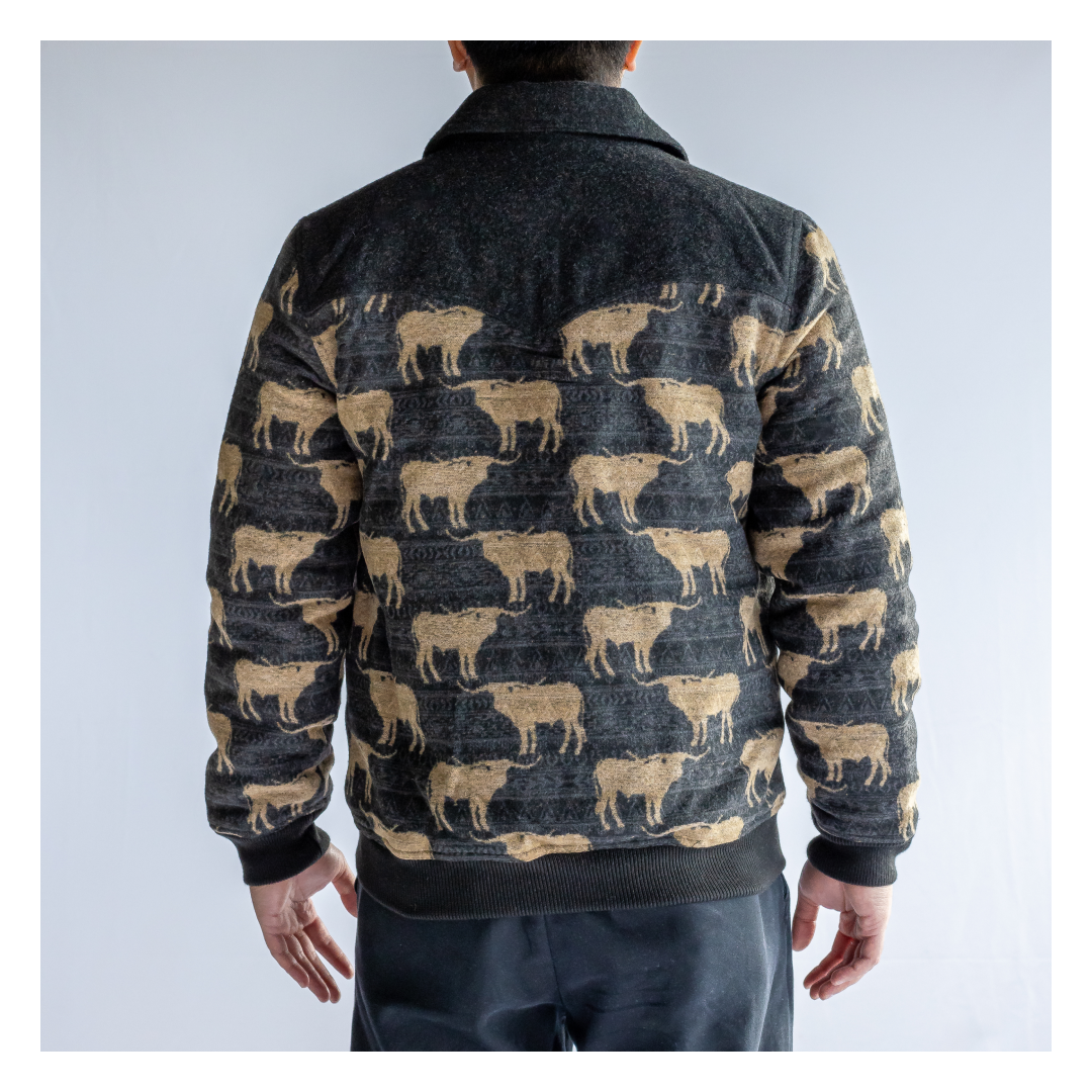 Powder River Men's Jacquard Wool Bomber Jacket