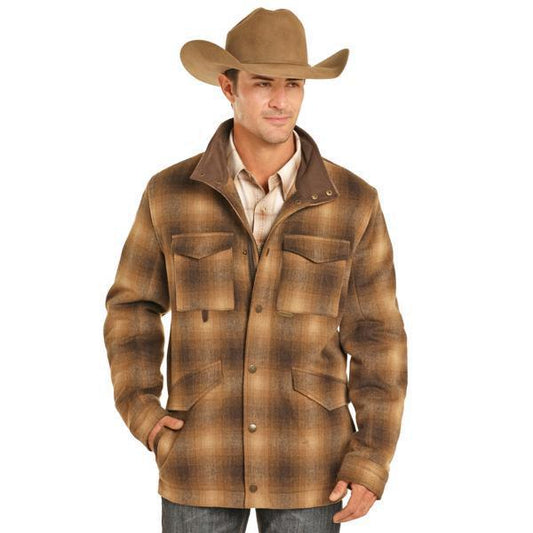 Powder River Men's Plaid Wool Jacket DM92C04054