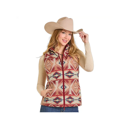 Powder River Women's Reversible Quilted Vest Red weis-western-wear