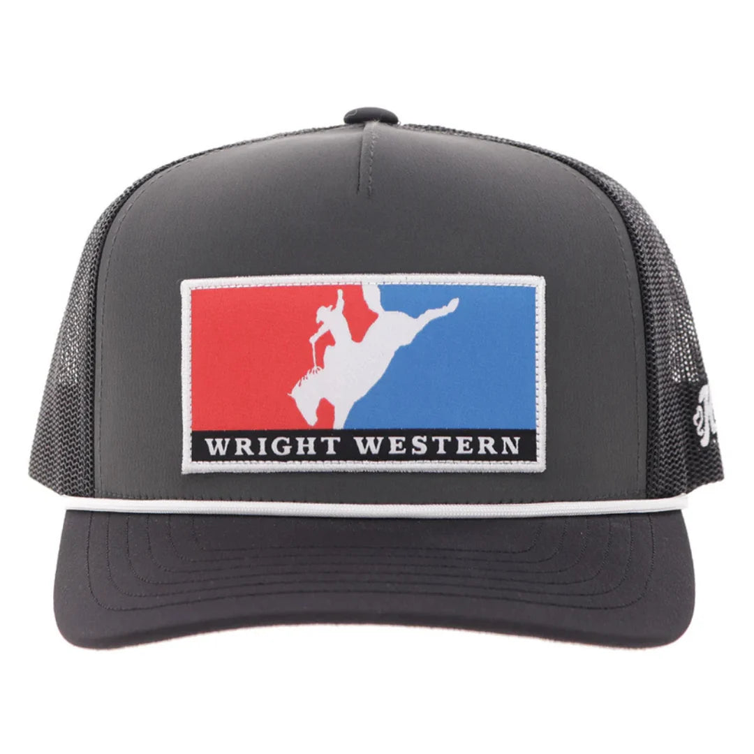 Hooey Wright Western Charcoal & Black Trucker Cap