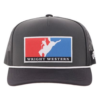 Hooey Wright Western Charcoal & Black Trucker Cap