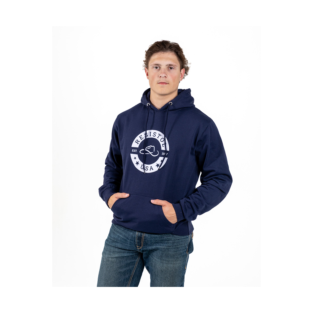 Resistol Men's Navy Logo Hoodie