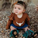 Shea Baby Desert Horizon LS Onesie weis-western-wear