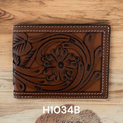 Ranger Belt Company Tooled Leather Wallet With Leather Inlay weis-western-wear