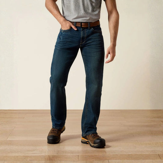 Ariat Men's Rebar M4 Relaxed DuraStretch Edge Boot Cut Jean