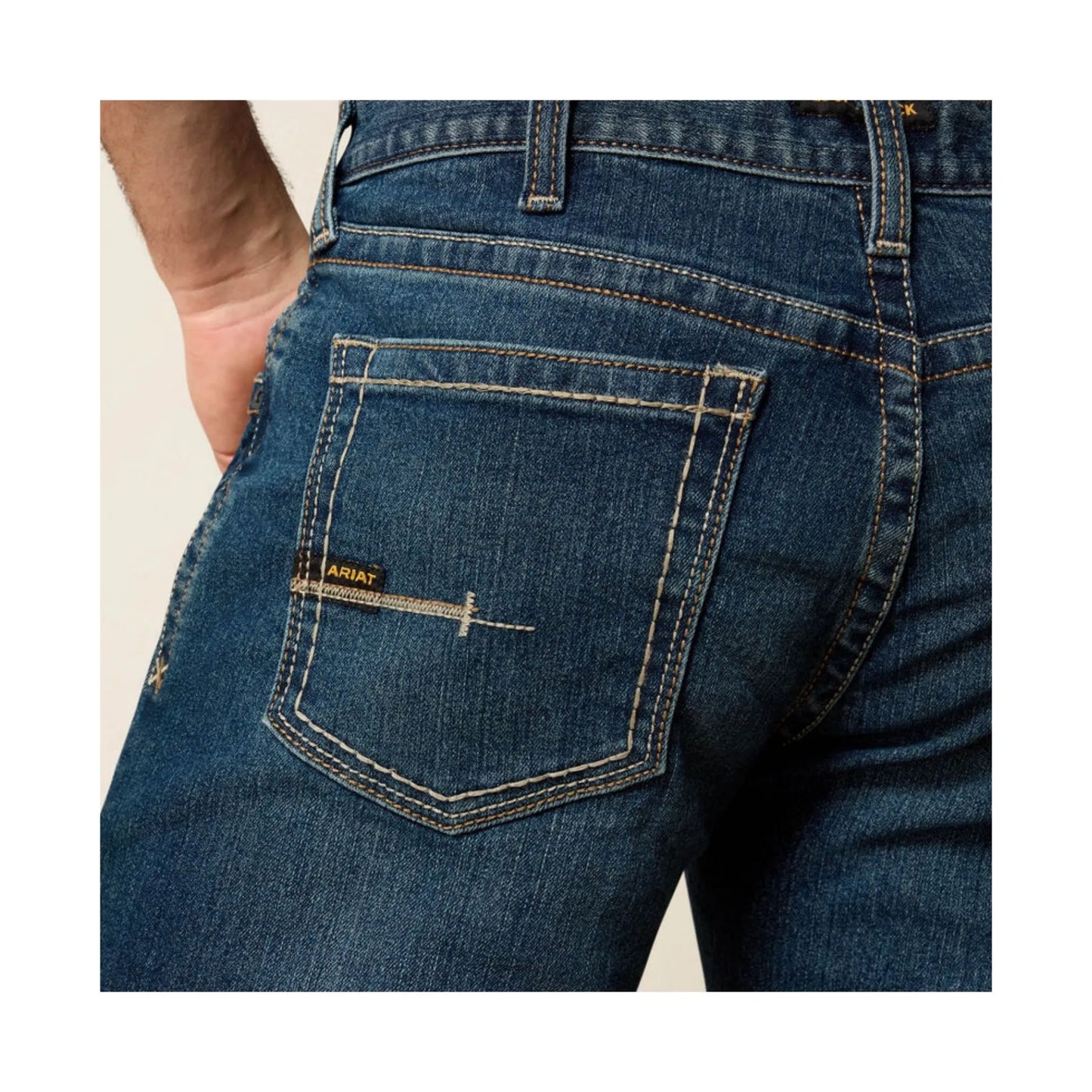 Ariat Men's Rebar M4 Relaxed DuraStretch Edge Boot Cut Jean