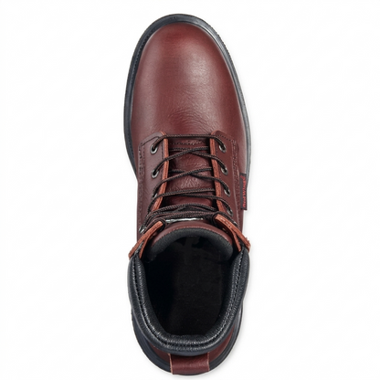 Red Wing 3508 8-inch CSA steel toe lace-up work boot, close-up view of the deep tread outsole.