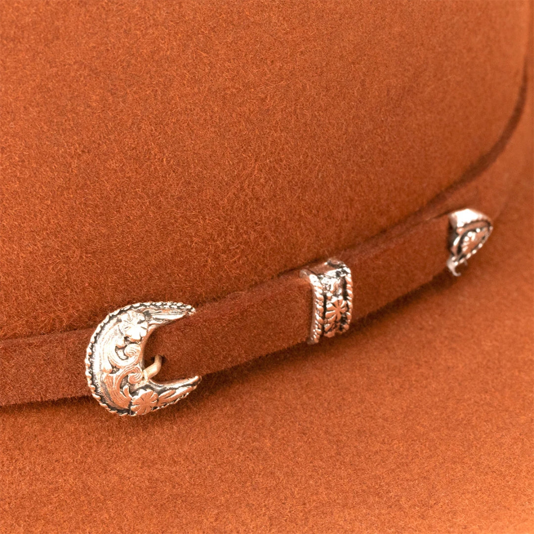 Resistol Cody Johnson 6X fur felt cowboy hat in Granite, angled front view.