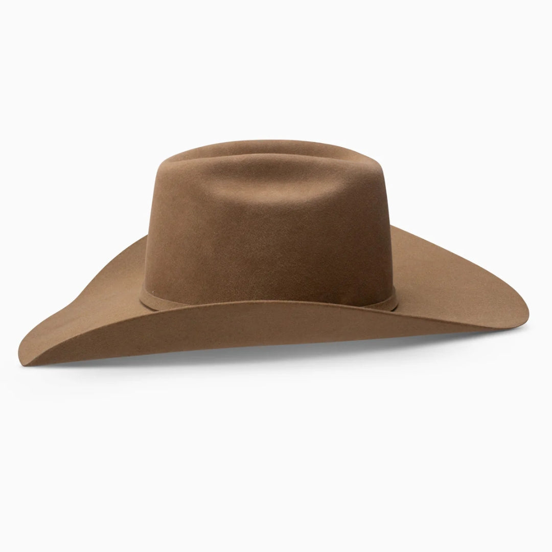 Resistol Cody Johnson 6X fur felt cowboy hat in Black, angled front view.