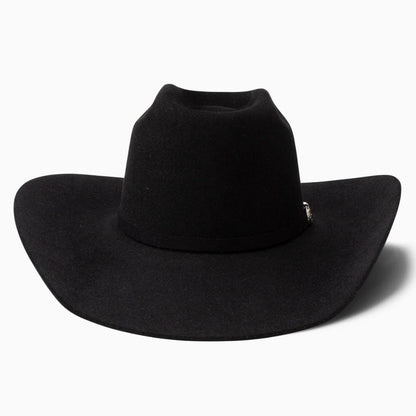 Resistol Cody Johnson 6X fur felt cowboy hat in Black, profile side view.