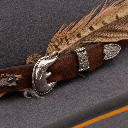Resistol Tuff Hedeman Ranger Rider B wool felt western hat, back view showing clean brim contour.