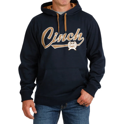 Cinch Men's Navy Fleece Logo Pullover Hoodie