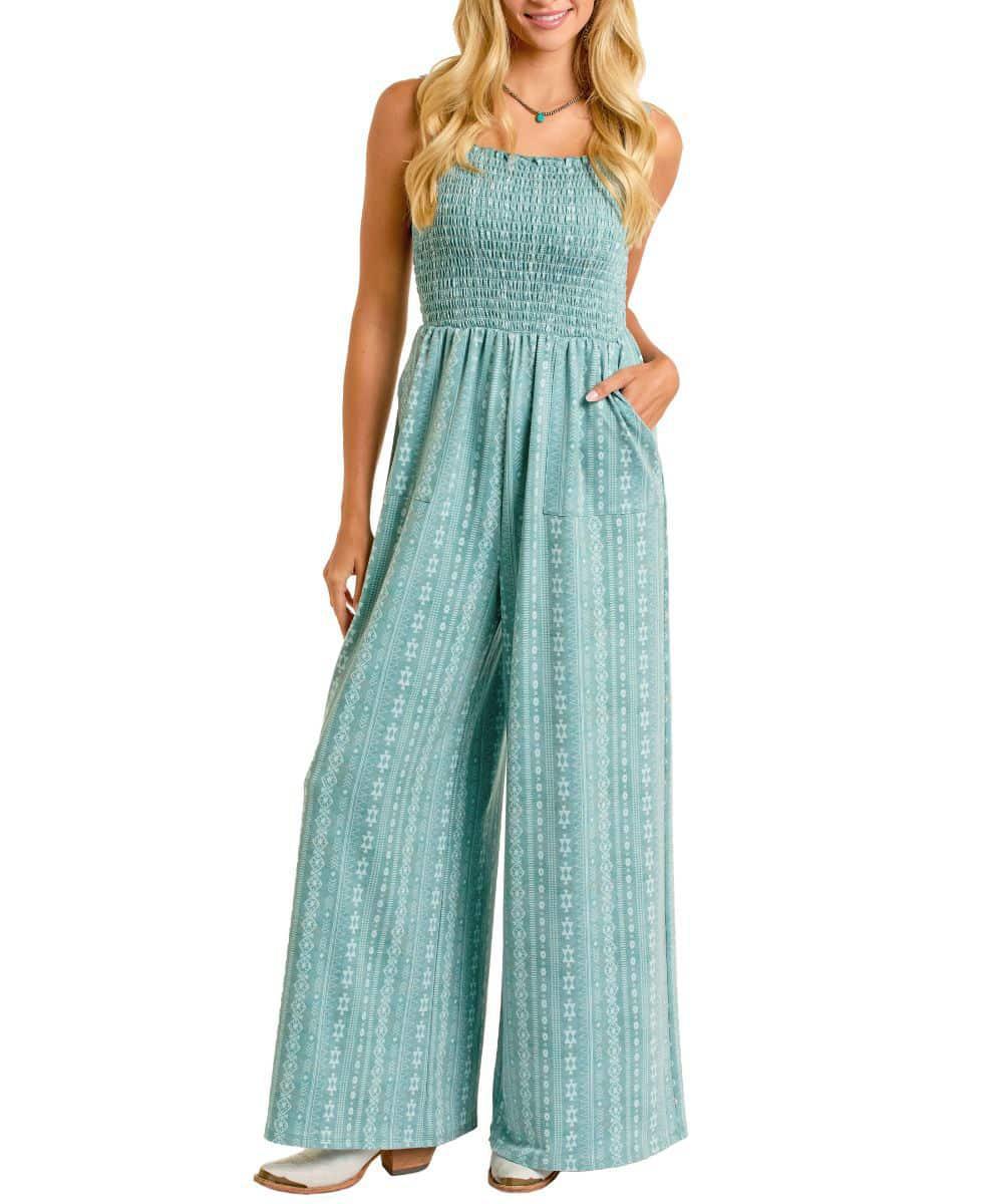 Rock & Roll Cowgirl Women's Smocked Jumpsuit