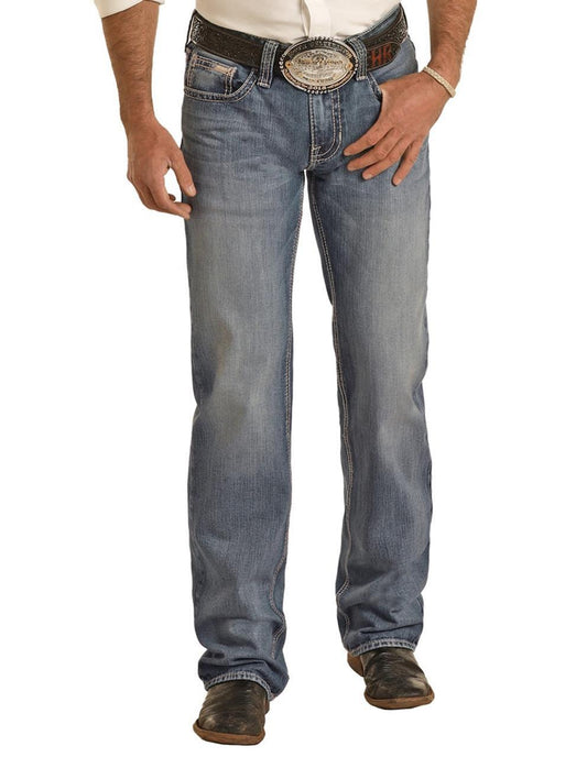 Rock & Roll Men's Pistol Regular Fit Straight Bootcut Jean BM1PD03707