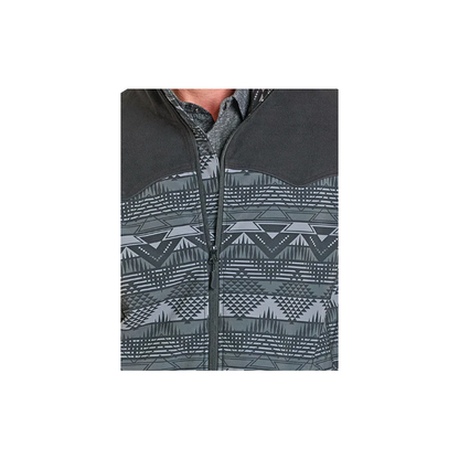Rock & Roll Men's Printed Soft Shell Vest weis-western-wear