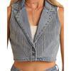 Rock & Roll Women's Denim Fringe Vest