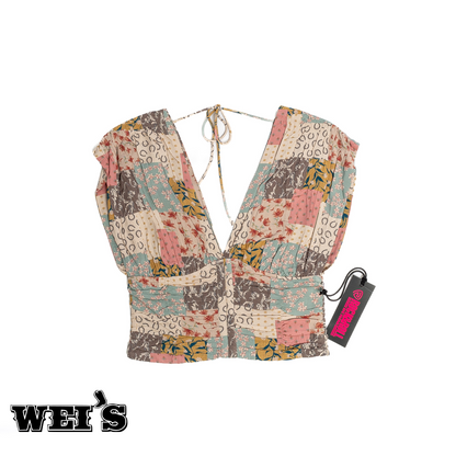 Rock & Roll Women's Gathered Top With Print -Clearance