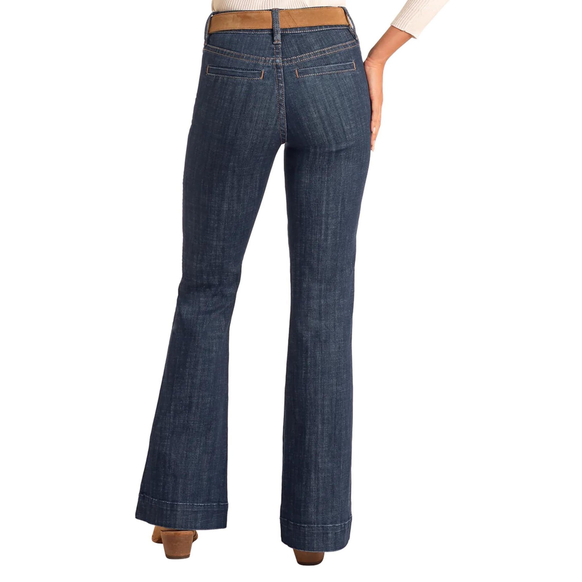 Rock & Roll Women's Welt Pocket High Rise Trouser Jean