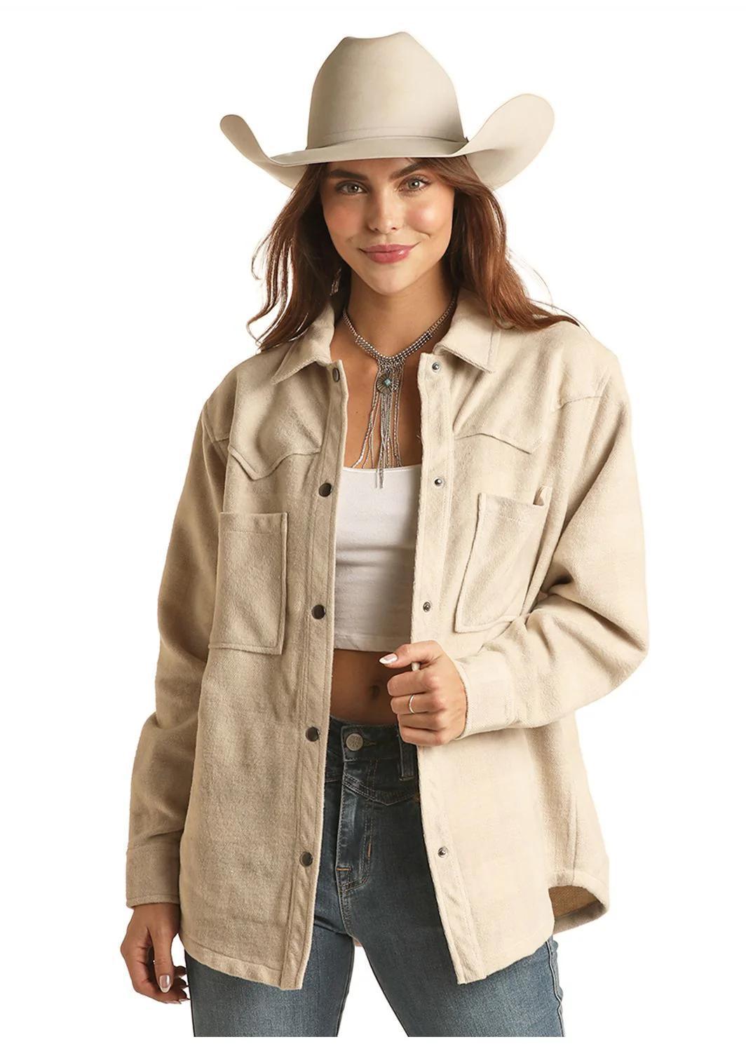 Rock & Roll Women's Western Conversational Shacket -Clearance