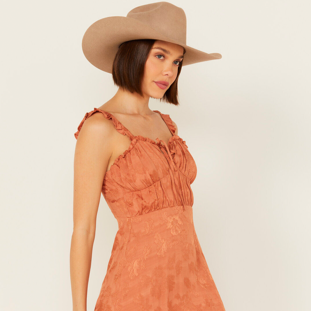 Rock and Roll Denim Women's Sleeveless Smocked Midi Dress BWD0R03306 weis-western-wear