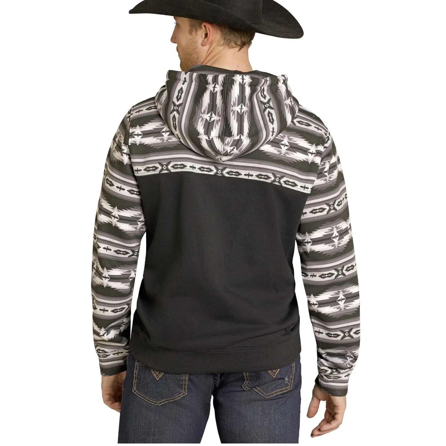 Rock & Roll Men's Aztec Block Hoodie weis-western-wear