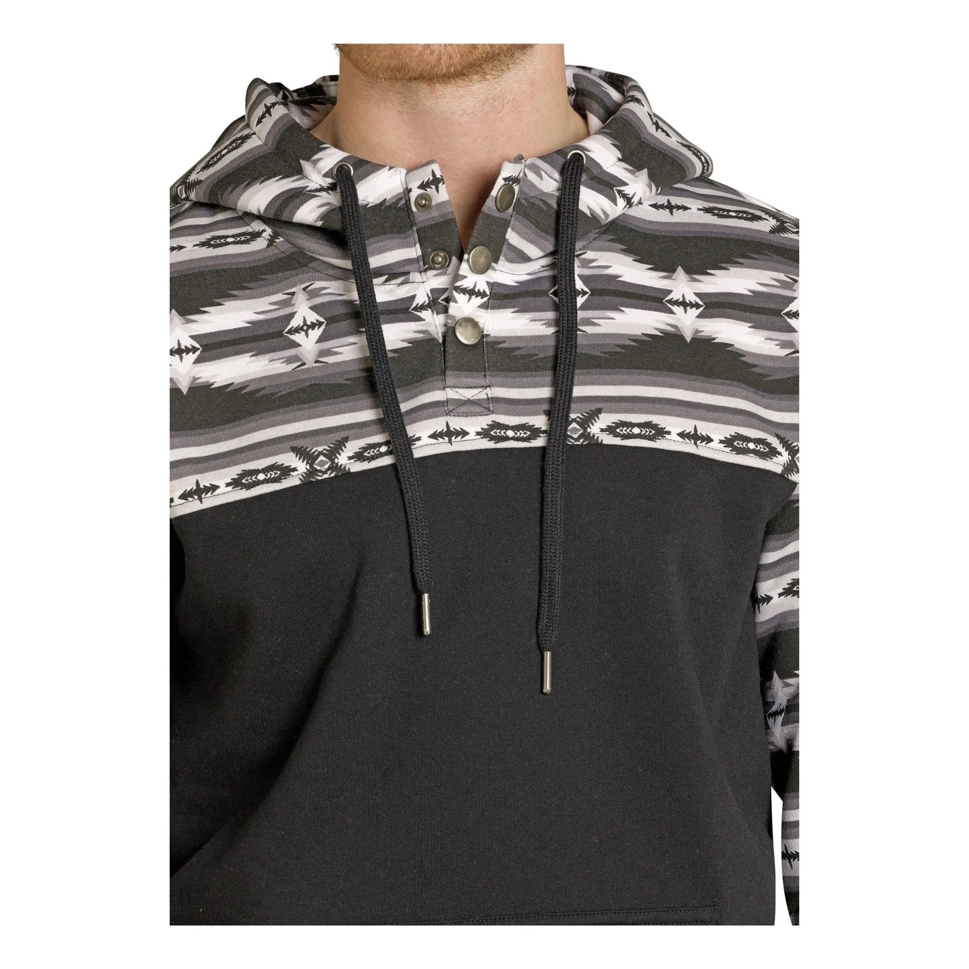 Rock & Roll Men's Aztec Block Hoodie weis-western-wear