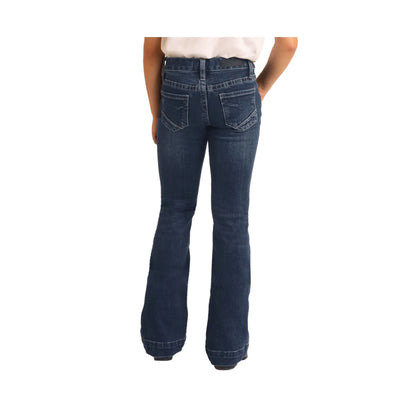 Rock & Roll Cowgirl Girl's Denim Medium Wash Trouser Jeans weis-western-wear