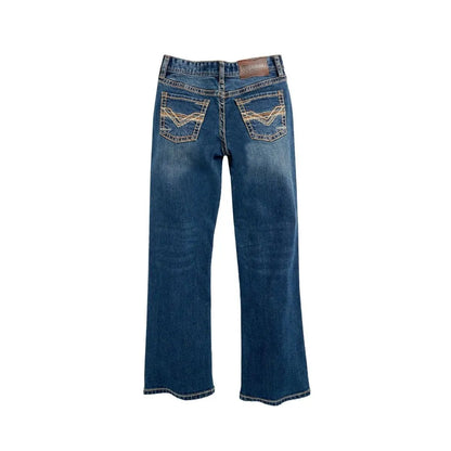 Rock & Roll Denim Boy's BB Gun Dark Wash Ladder Boot Cut Jean