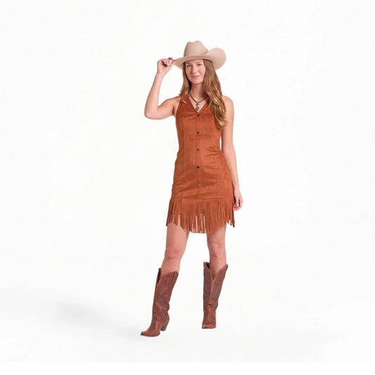 Rock & Roll Denim Women's Microsuede V-Neck Dress
