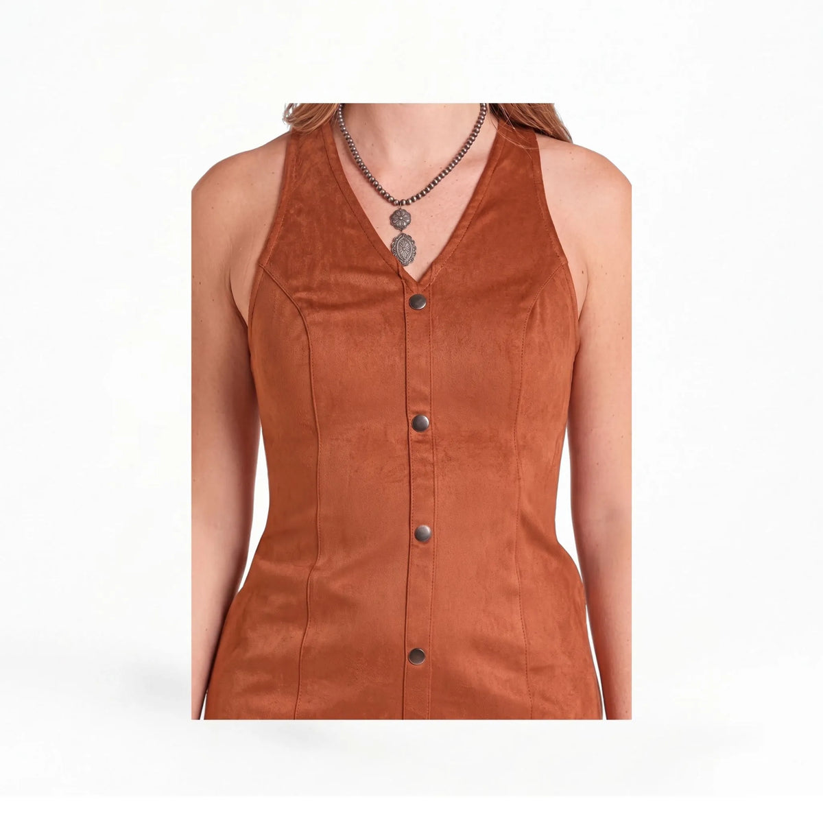 Rock & Roll Denim Women's Microsuede V-Neck Dress