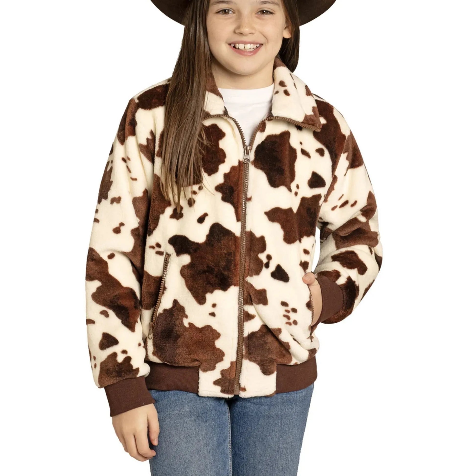 Rock & Roll Girl's Cowhide Printed Jacket weis-western-wear