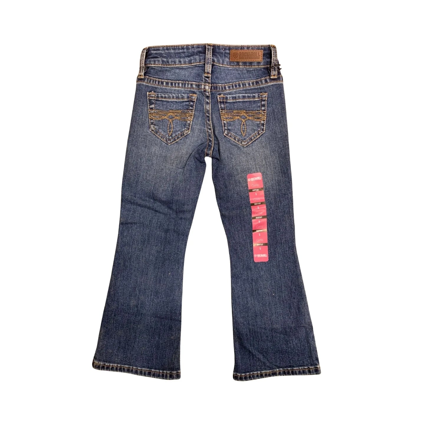 Rock & Roll Girl's Double Coin Pocket Bootcut Jean weis-western-wear