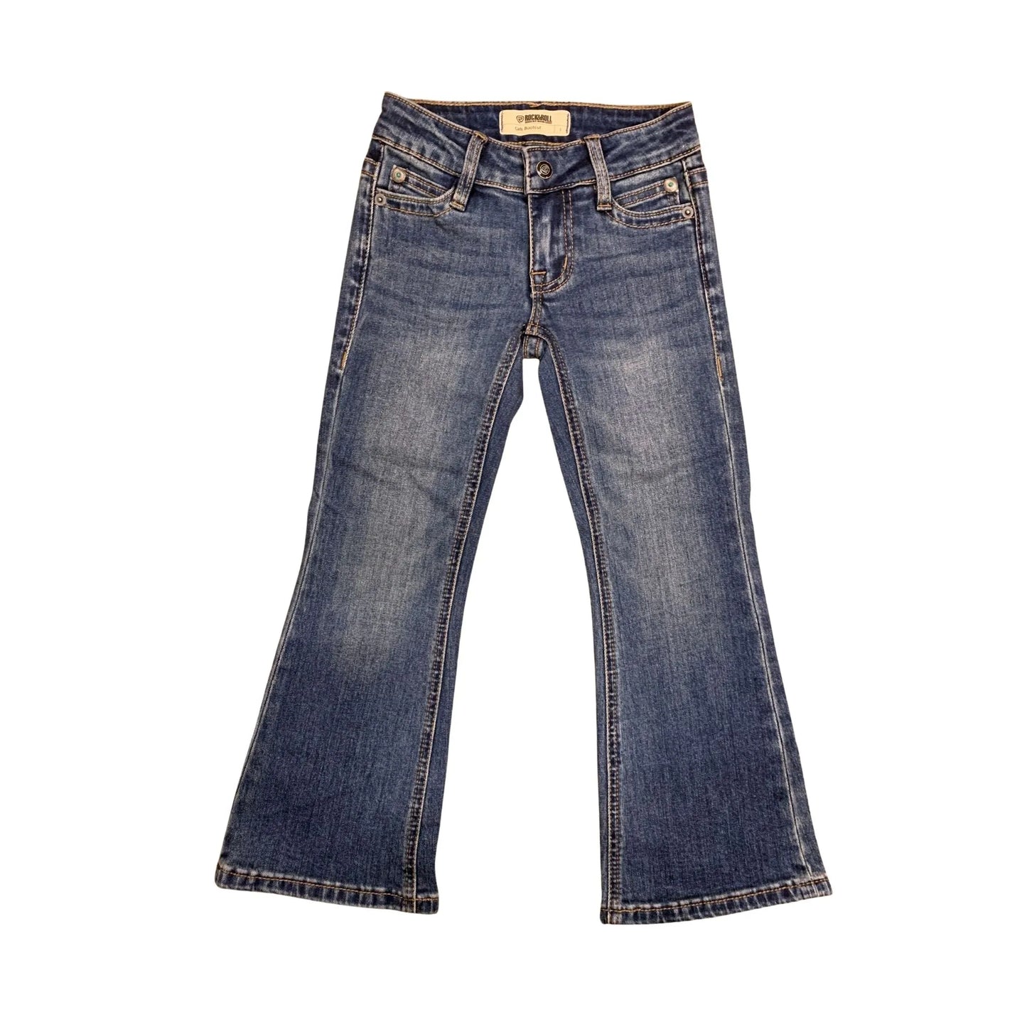 Rock & Roll Girl's Double Coin Pocket Bootcut Jean weis-western-wear