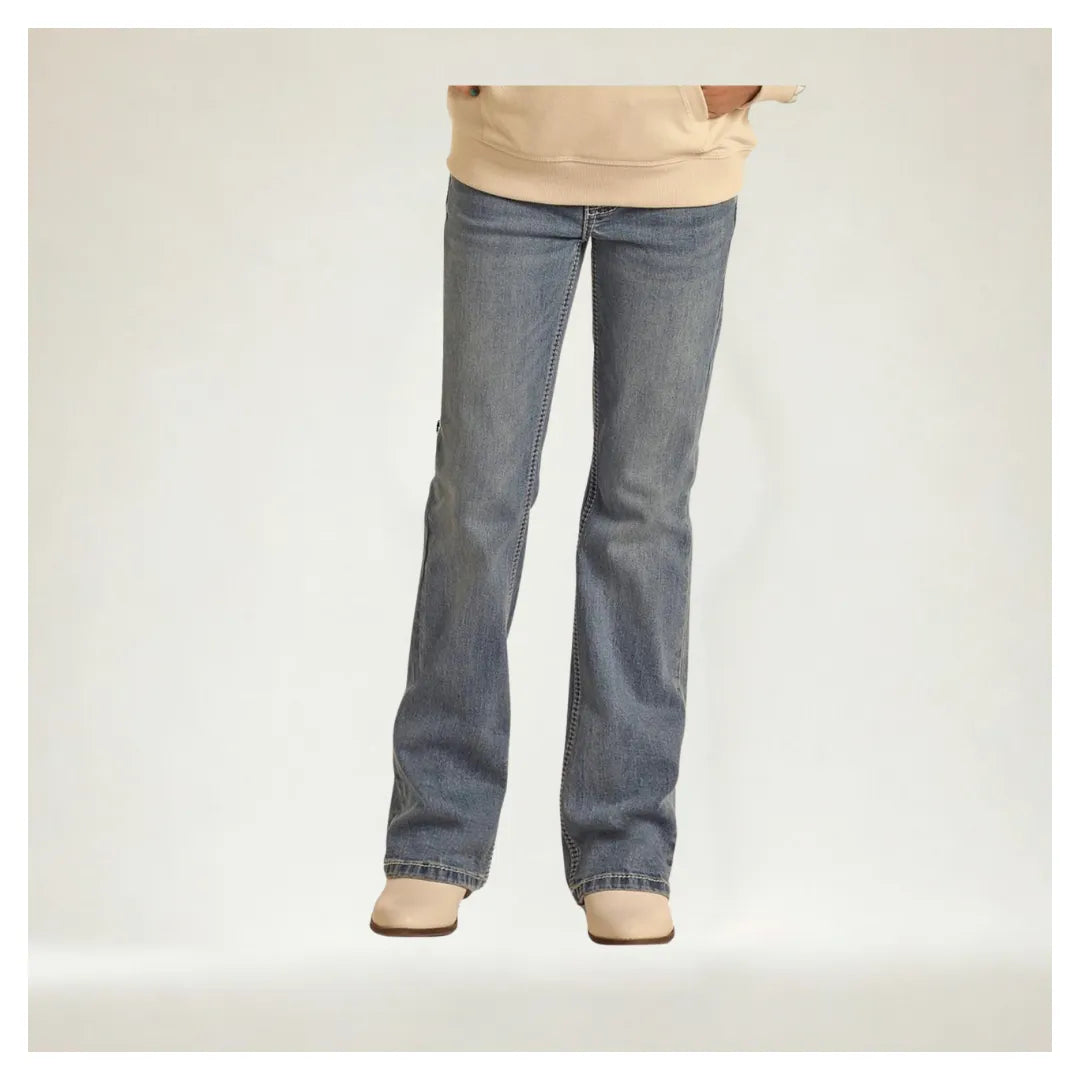 Rock & Roll Girl's Mid Rise Regular Fit Bootcut Jeans