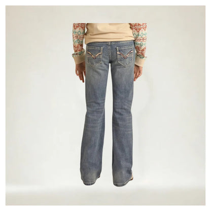 Rock & Roll Girl's Mid Rise Regular Fit Bootcut Jeans