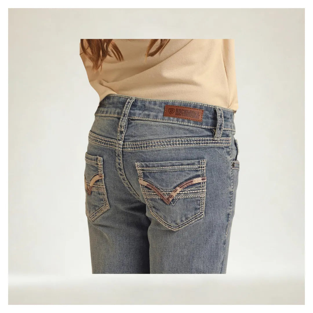Rock & Roll Girl's Mid Rise Regular Fit Bootcut Jeans