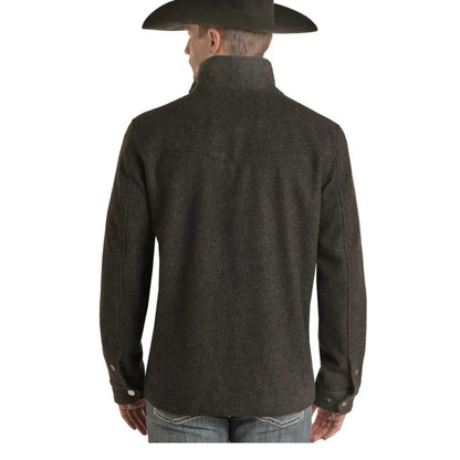 Rock & Roll Men's Heather Wool Coat - Black weis-western-wear